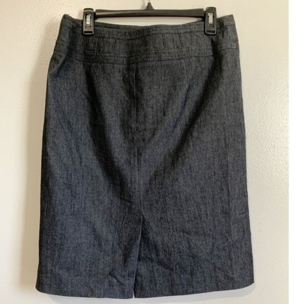Sandro Sportswear Skirt 10 Woman Charcoal Black Chambray Pencil 32x23